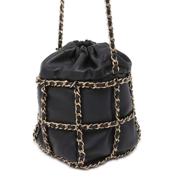 Chanel Coco Lambskin Mark Bag Drawstring Black - Picture 1 of 11